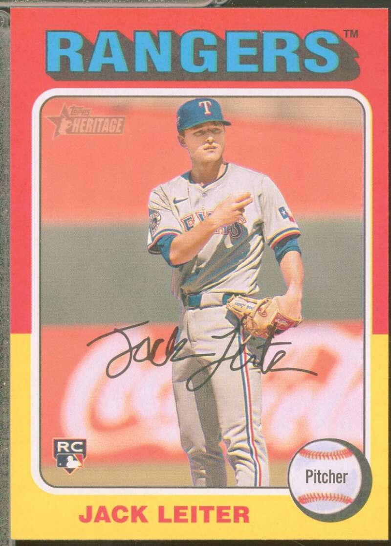 Jack Leiter Rookie Card 2024 Topps Heritage Image Variation SP #691  Image 1