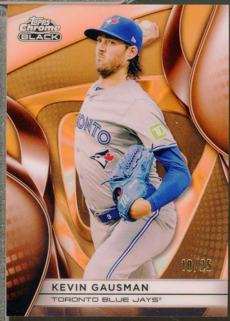 Kevin Gausman Card 2025 Topps Chrome Black Orange Refractor /25 #68  Image 1