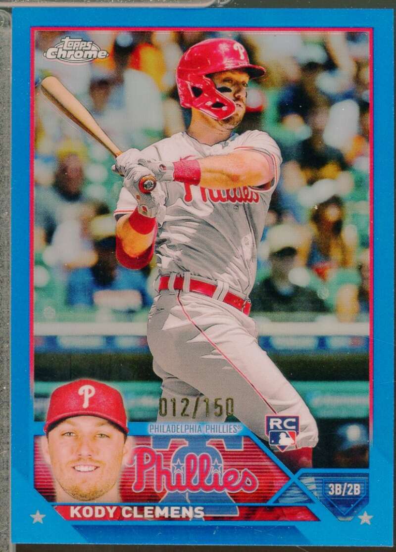 Kody Clemens Rookie Card 2023 Topps Chrome Blue Refractors /150 #135  Image 1