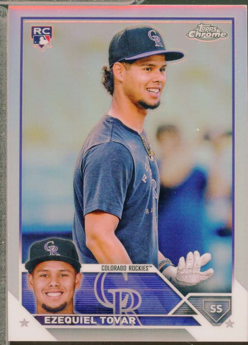 Ezequiel Tovar Rookie Card 2023 Topps Chrome Refractors #106  Image 1