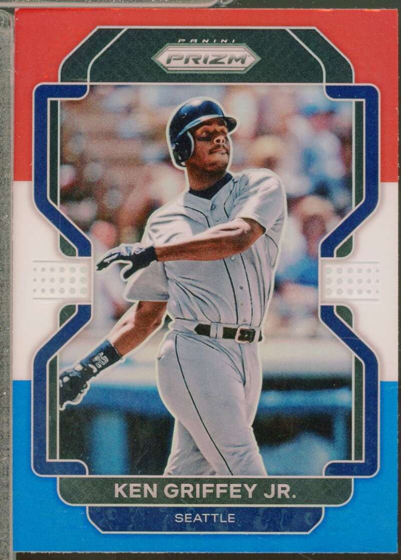 Ken Griffey Jr. Card 2022 Panini Prizm Prizms Red White and Blue #264  Image 1