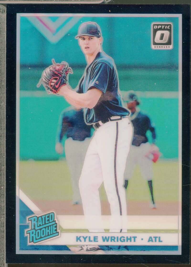 Kyle Wright Rookie Card 2019 Donruss Optic Rated Rookie Black /25 #44  Image 1