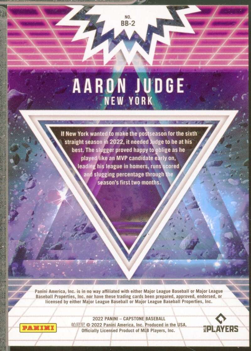 Aaron Judge Card 2022 Panini Capstone Big Bang #2  Image 2