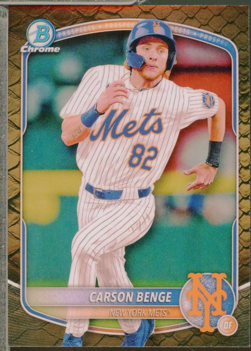 Carson Benge Card 2025 Bowman Chrome Prospects Reptilian Refractors #BCP108  Image 1