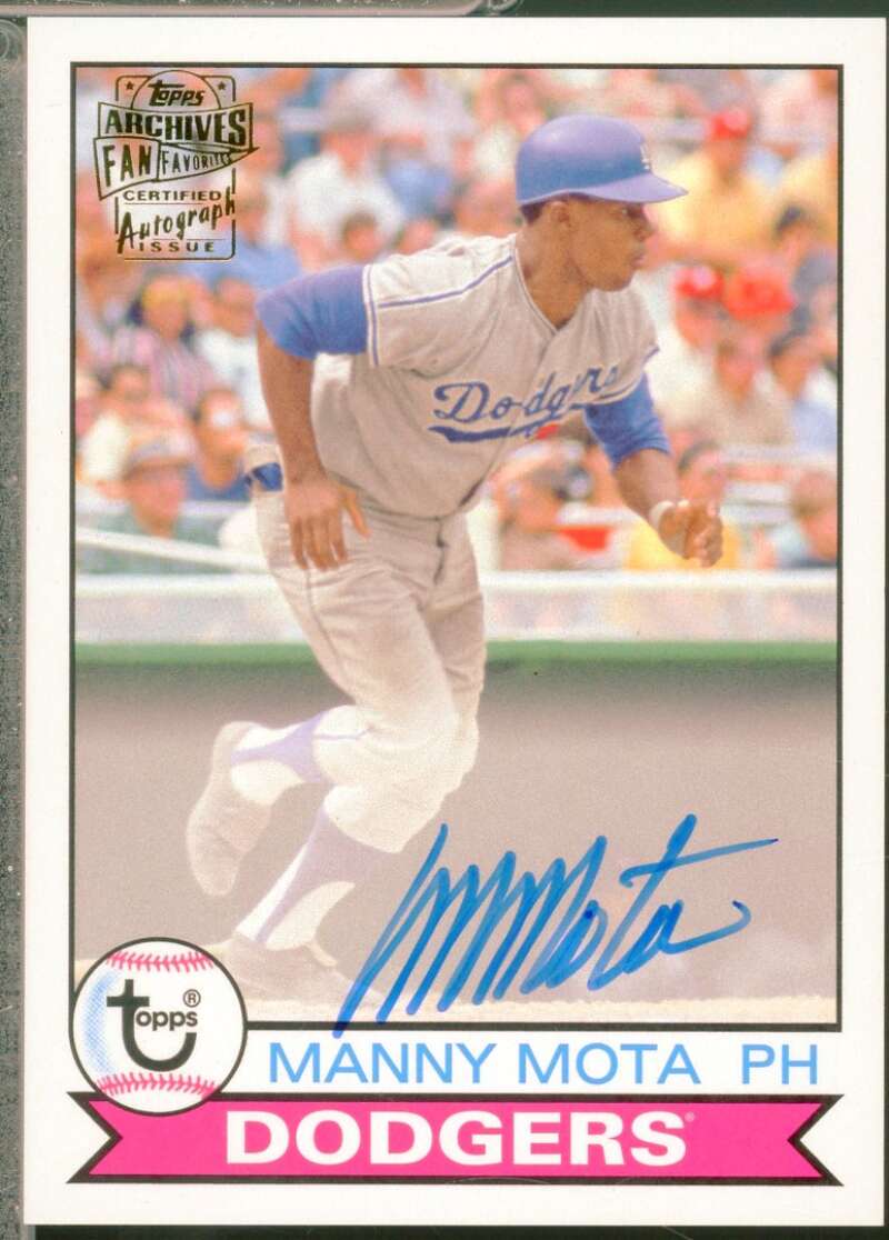 Manny Mota Card 2017 Topps Archives Fan Favorites Autographs #FFAMM  Image 1