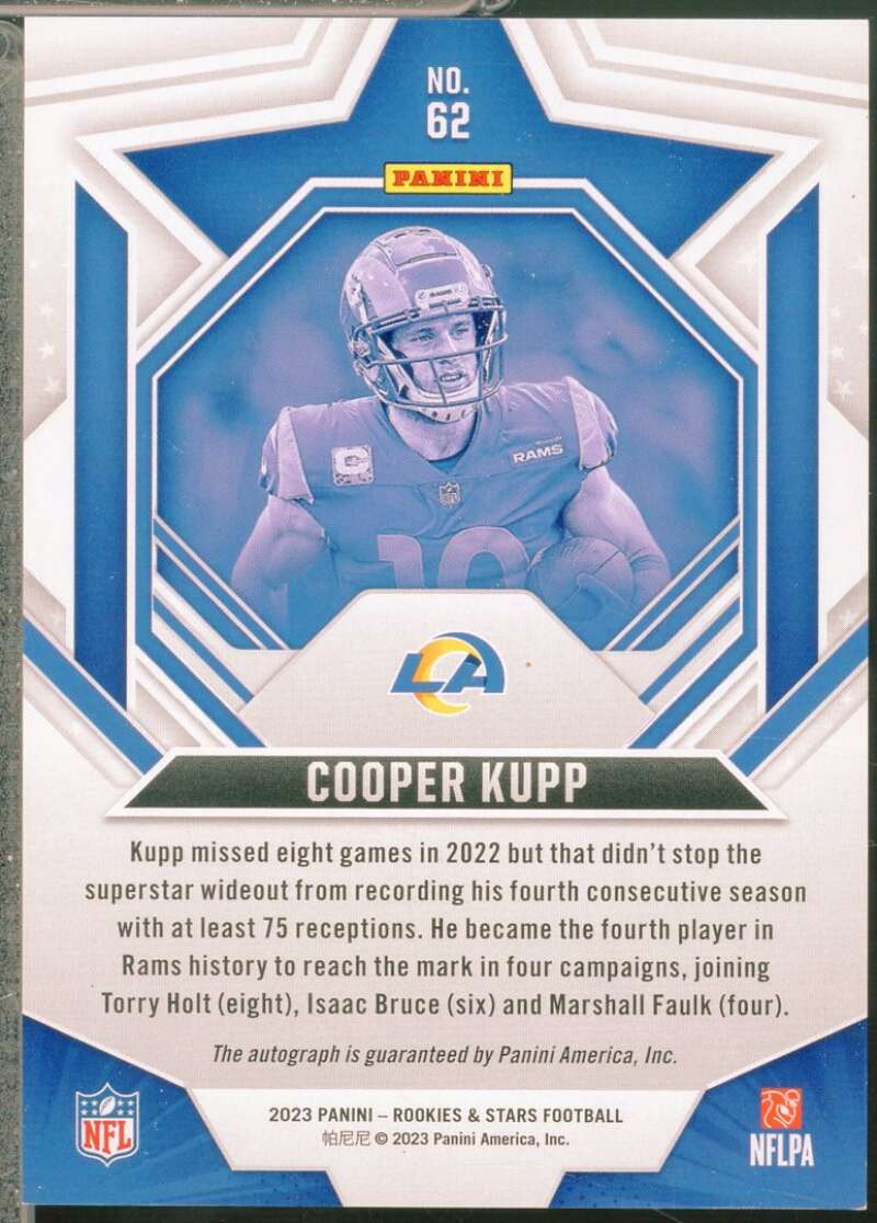 Cooper Kupp Card 2023 Rookies and Stars Signatures Autograph Longevity /25 #62  Image 2