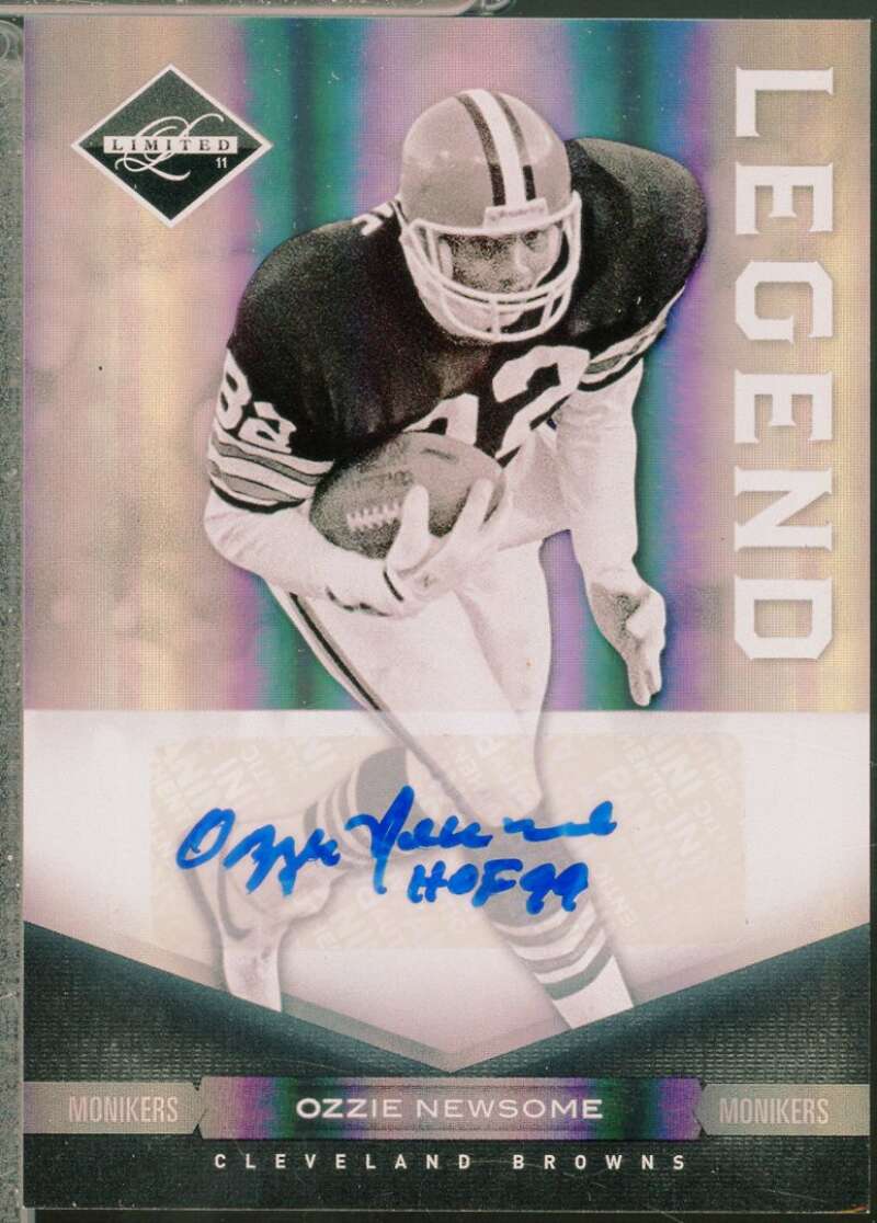 Ozzie Newsome Card 2011 Limited Monikers Autographs Silver /30 #101  Image 1