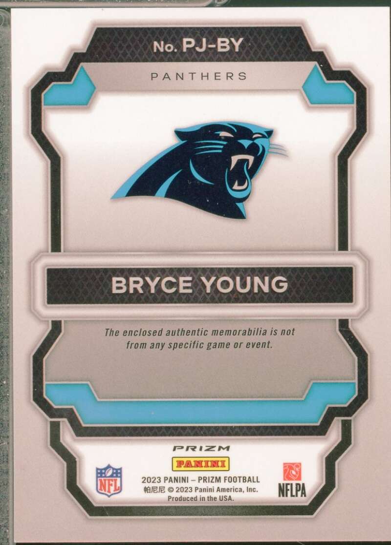 Bryce Young Rookie Card 2023 Panini Prizm Premier Jerseys Neon Green Pulsar #1  Image 2
