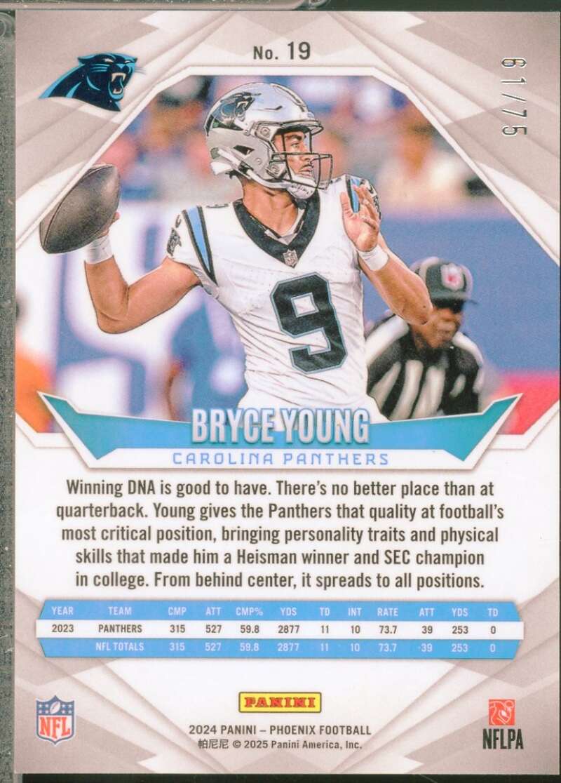 Bryce Young Card 2024 Panini Phoenix Bronze /75 #19  Image 2