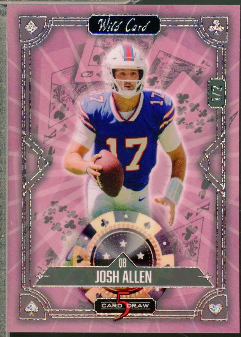 Josh Allen Card 2024 Wild Card 5 Card Draw Silver Sparkle /2 #S5CDCLJA  Image 1