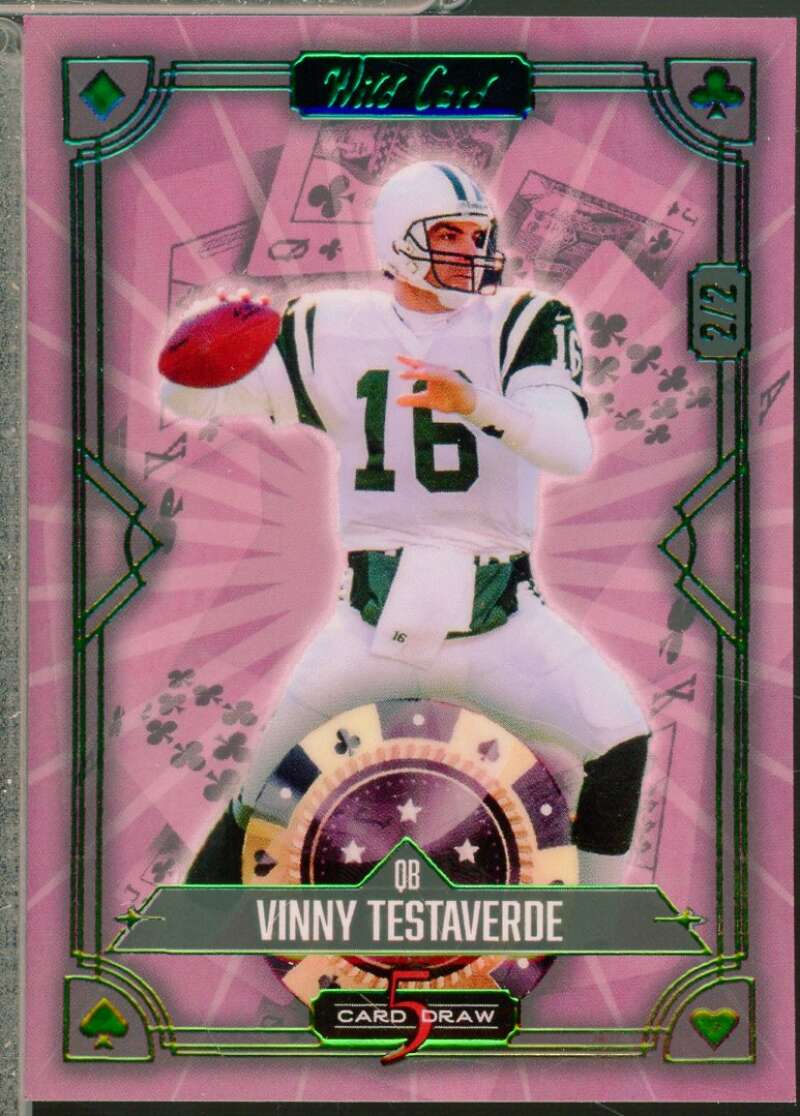 Vinny Testaverde Card 2024 Wild Card 5 Card Draw Green /2 #S5CDCLVT  Image 1