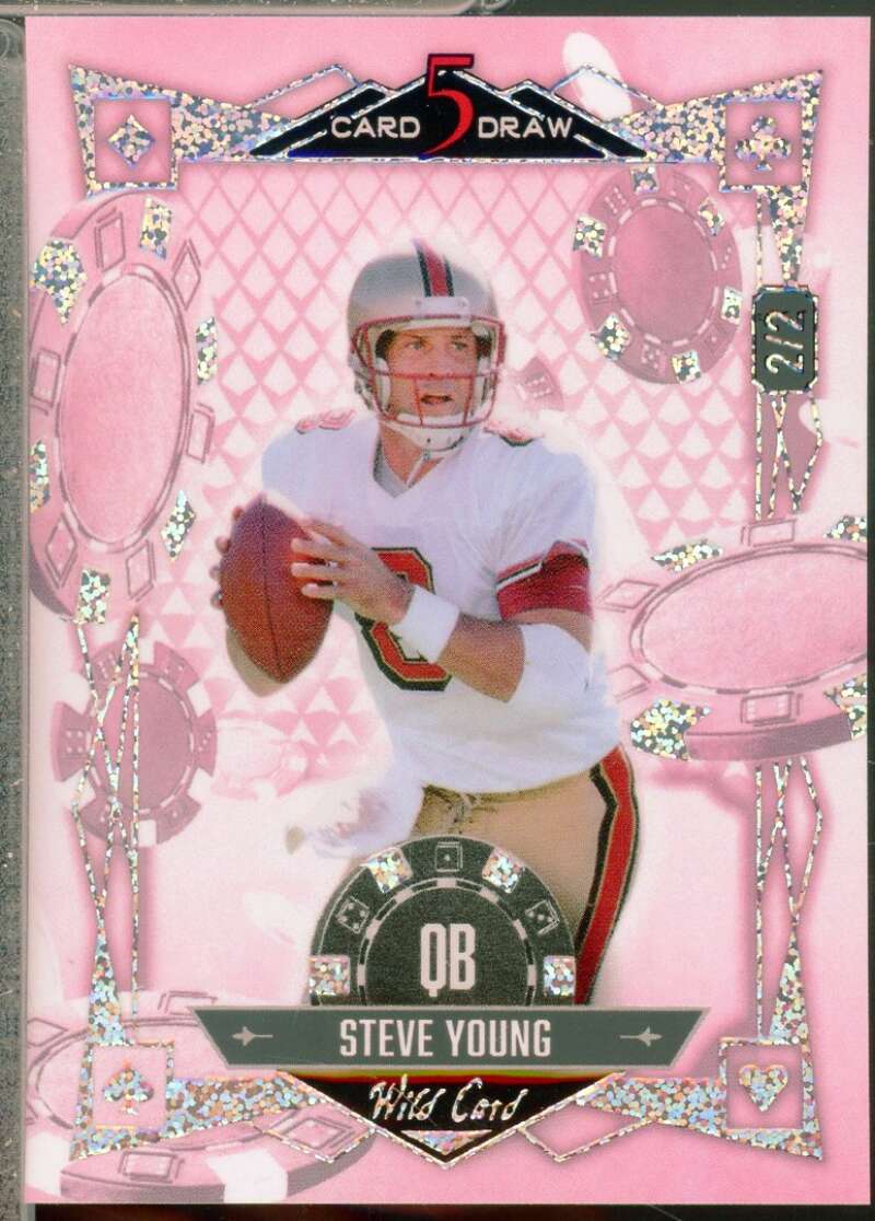 Steve Young Card 2024 Wild Card 5 Card Draw Silver Sparkle /2 #S5CDMSY  Image 1
