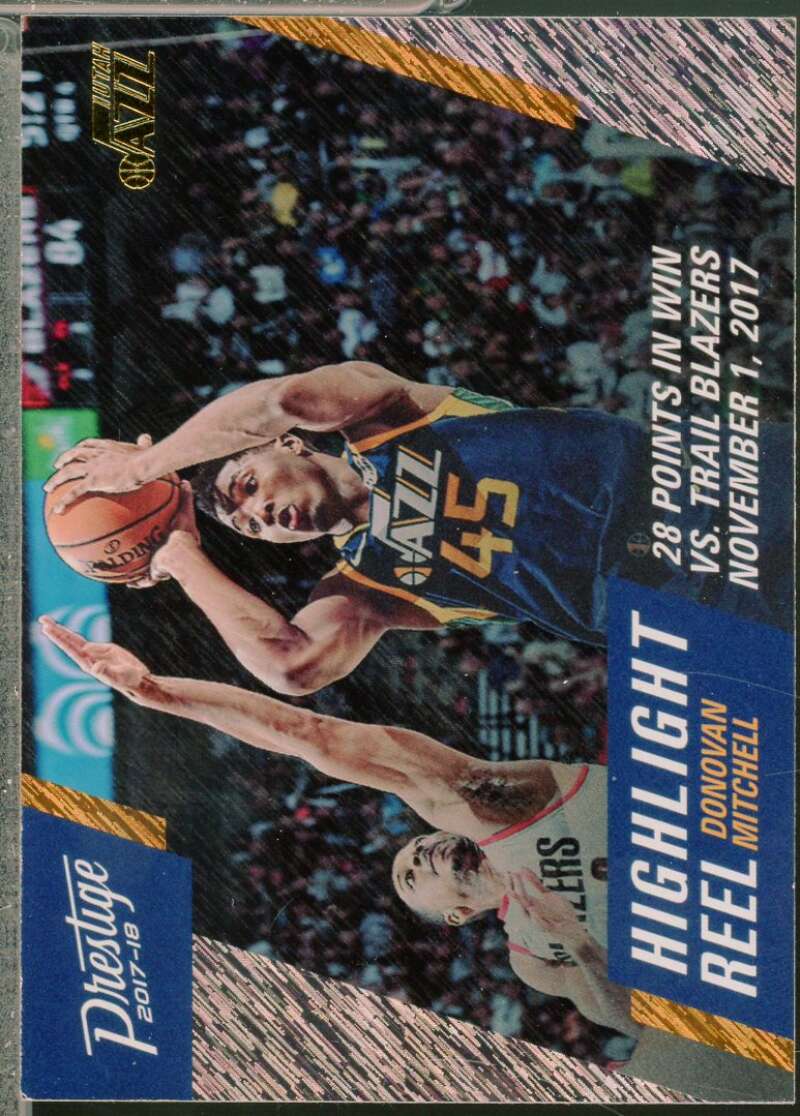 Donovan Mitchell Rookie Card 2017-18 Prestige Highlight Reel Crystal #10  Image 1