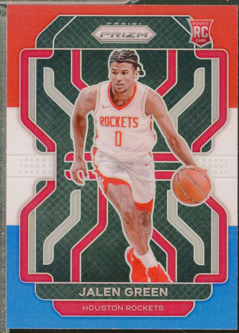 Jalen Green Rookie Card 2021-22 Panini Prizm Prizms Red White and Blue #306  Image 1