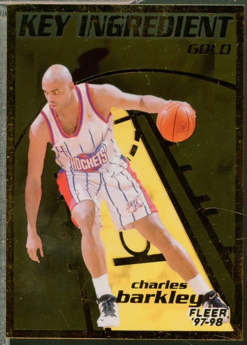 Charles Barkley Card 1997-98 Fleer Key Ingredient Gold #1  Image 1