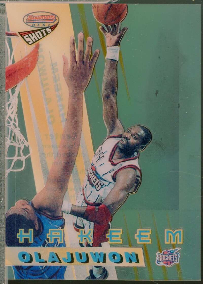 Hakeem Olajuwon Card 1996-97 Bowman's Best Shots Refractors #BS4  Image 1