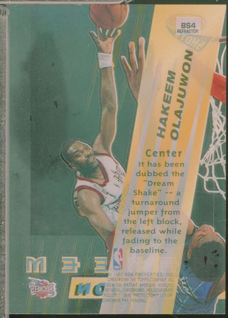 Hakeem Olajuwon Card 1996-97 Bowman's Best Shots Refractors #BS4  Image 2