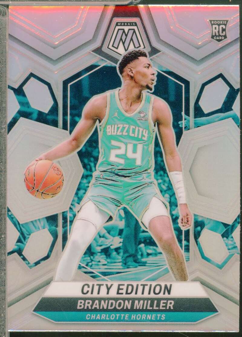 Brandon Miller Rookie Card 2023-24 Panini Mosaic City Edition Silver #277  Image 1