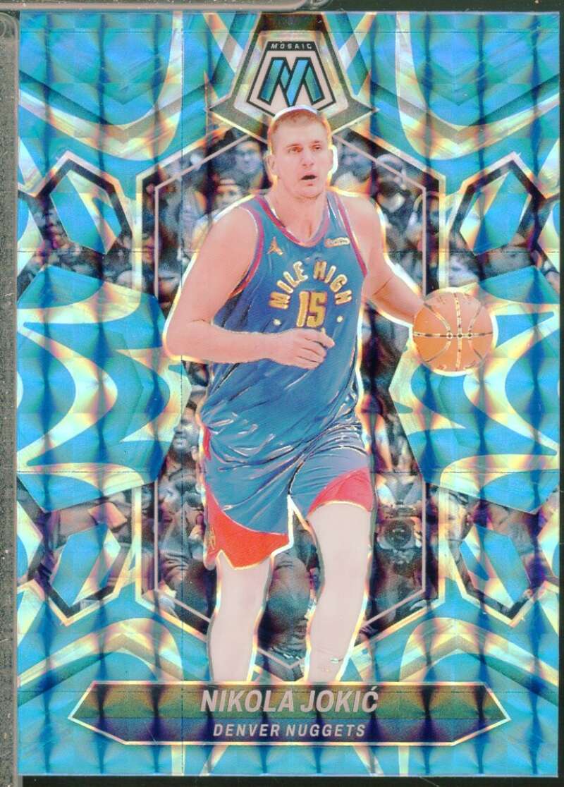 Nikola Jokic Card 2023-24 Panini Mosaic Mosaic Reactive Blue #47  Image 1