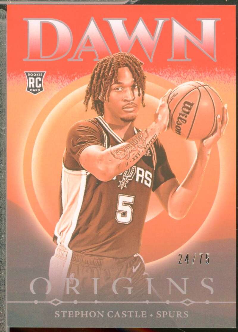 Stephon Castle Rookie Card 2024-25 Panini Origins Dawn Red /75 #7  Image 1