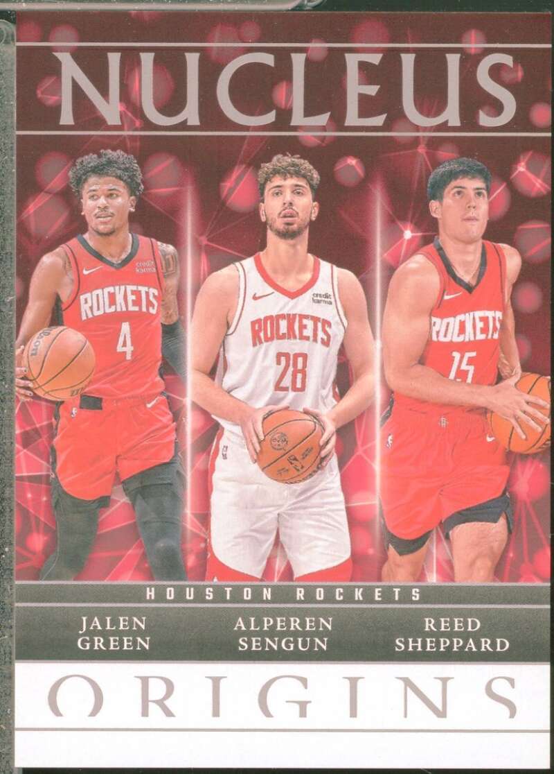 Jalen Green Reed Sheppard Alperen Sengun Rookie 2024-25 Origins Nucleus #16  Image 1