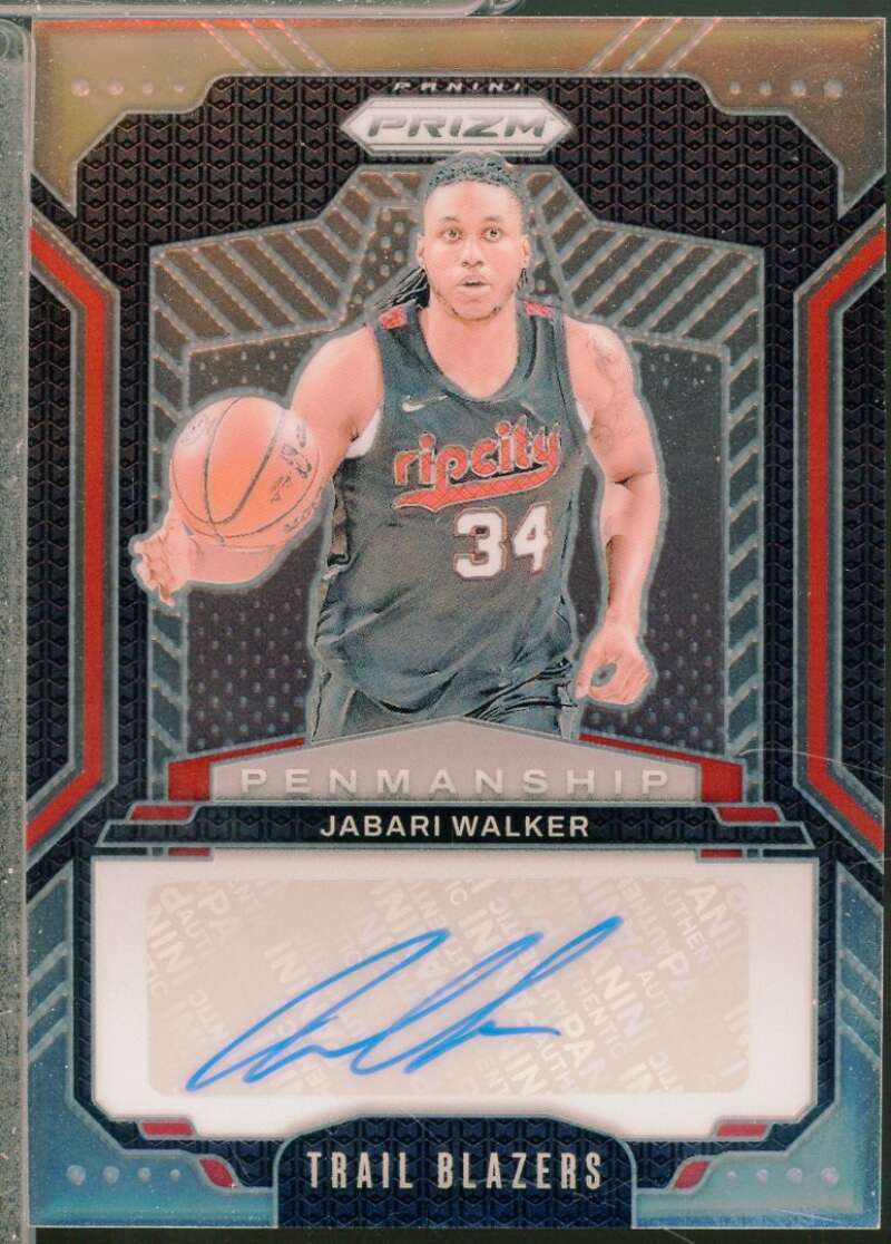 Jabari Walker Card 2024-25 Panini Prizm Penmanship Autograph #26  Image 1