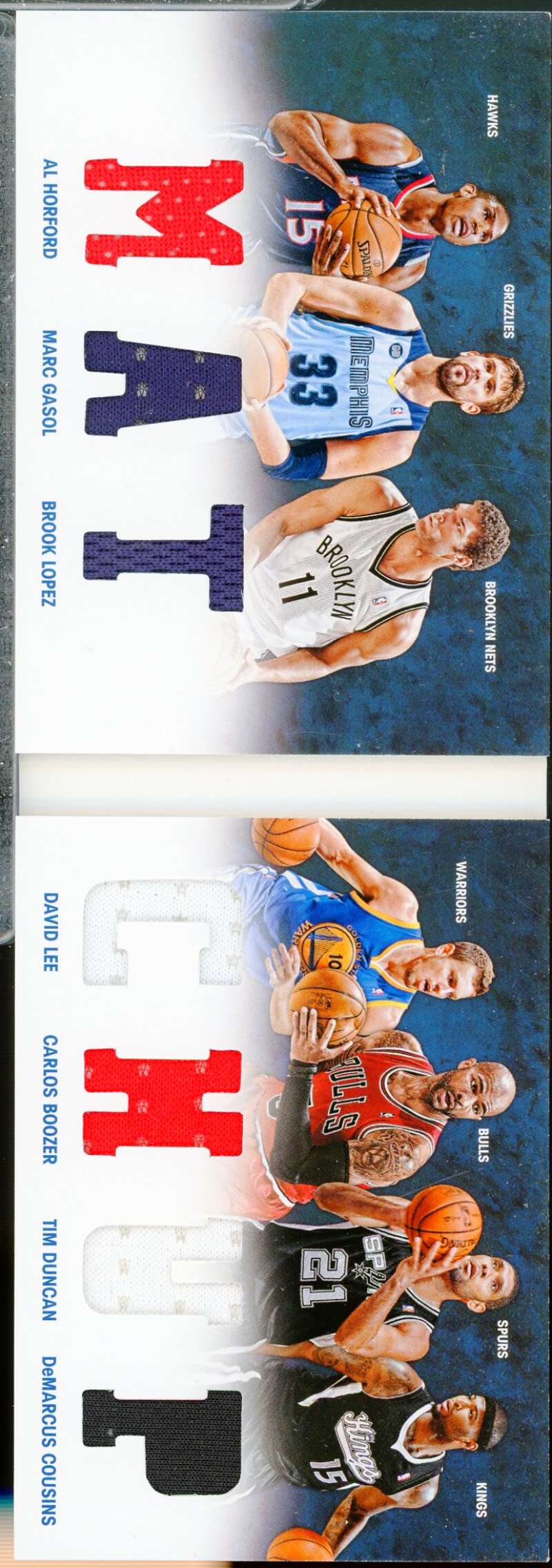 Boozer Lee Lopez Cousins Duncan Horford Gasol 2012 Preferred Match Up Jersey #2  Image 1