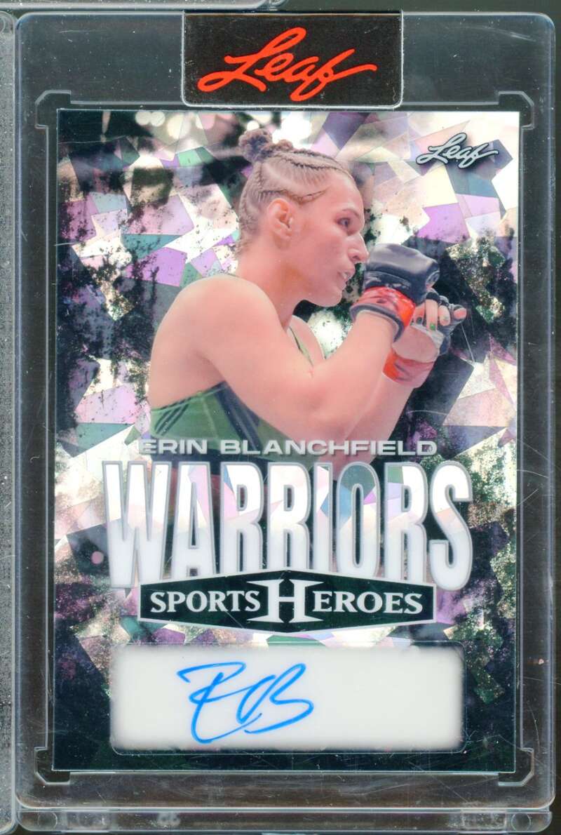 Erin Blanchfield 2025 Leaf Sports Heroes Warriors Cracked Ice Autograph 35 #WEB1  Image 1