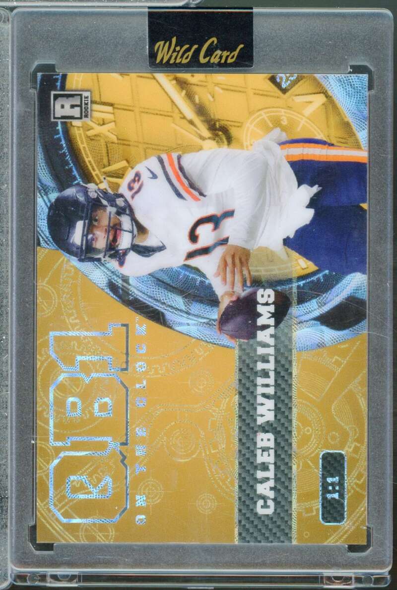 Caleb Williams Rookie Card 2024 Wild Card QB1 On the Clock Gold 1/1 #OCWCW4  Image 1