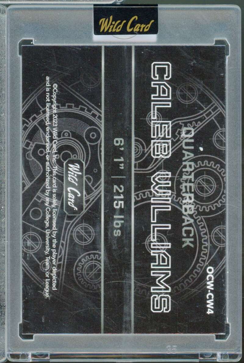 Caleb Williams Rookie Card 2024 Wild Card QB1 On the Clock Gold 1/1 #OCWCW4  Image 2