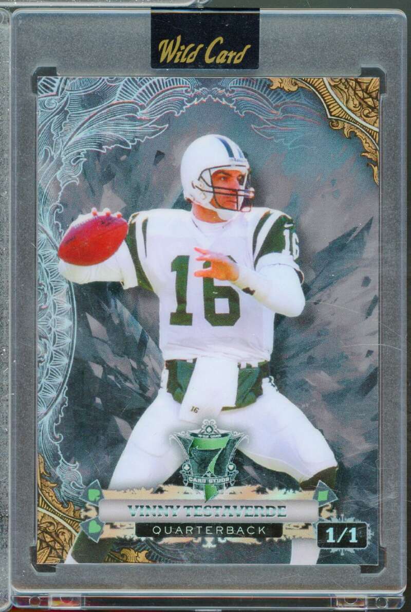 Vinny Testaverde Card 2024 WIld Card 7 Card Studs 1/1 #p7CCDVT  Image 1