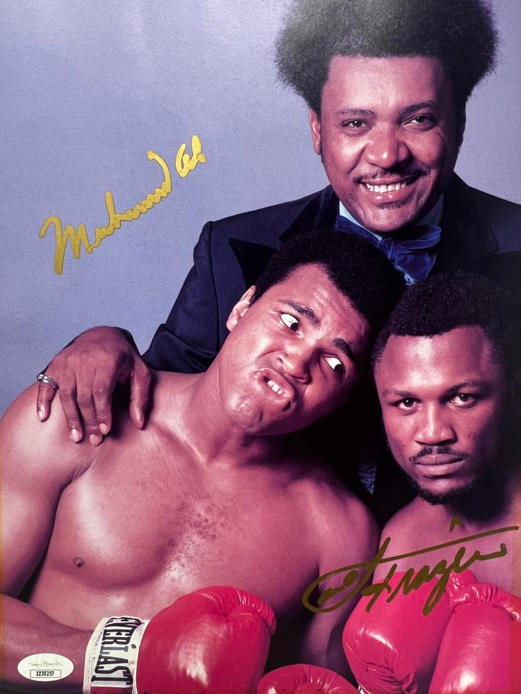 Muhammad Ali / Joe Frazier Multi-Signed Autograph Color Photograph JSA Authentic Image 1