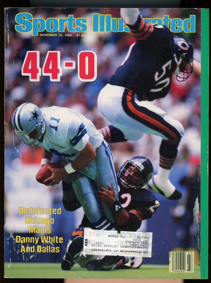 Sports Illustrated Magazine November 25 1985 Chicago Bear Dallas Cowboys Image 1