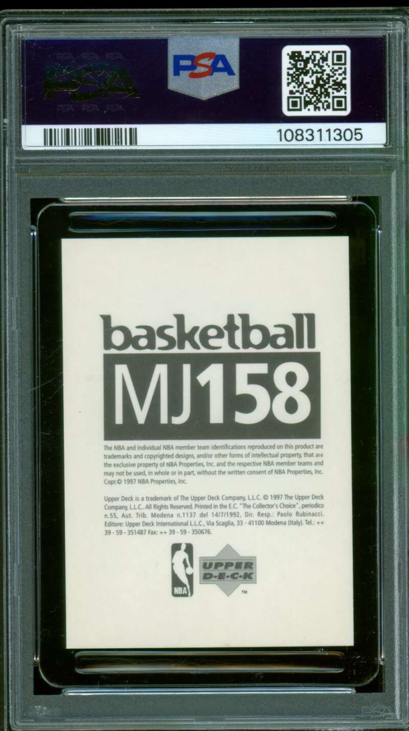 Michael Jordan Card 1997-98 UD International #MJ158 PSA 6 Image 2
