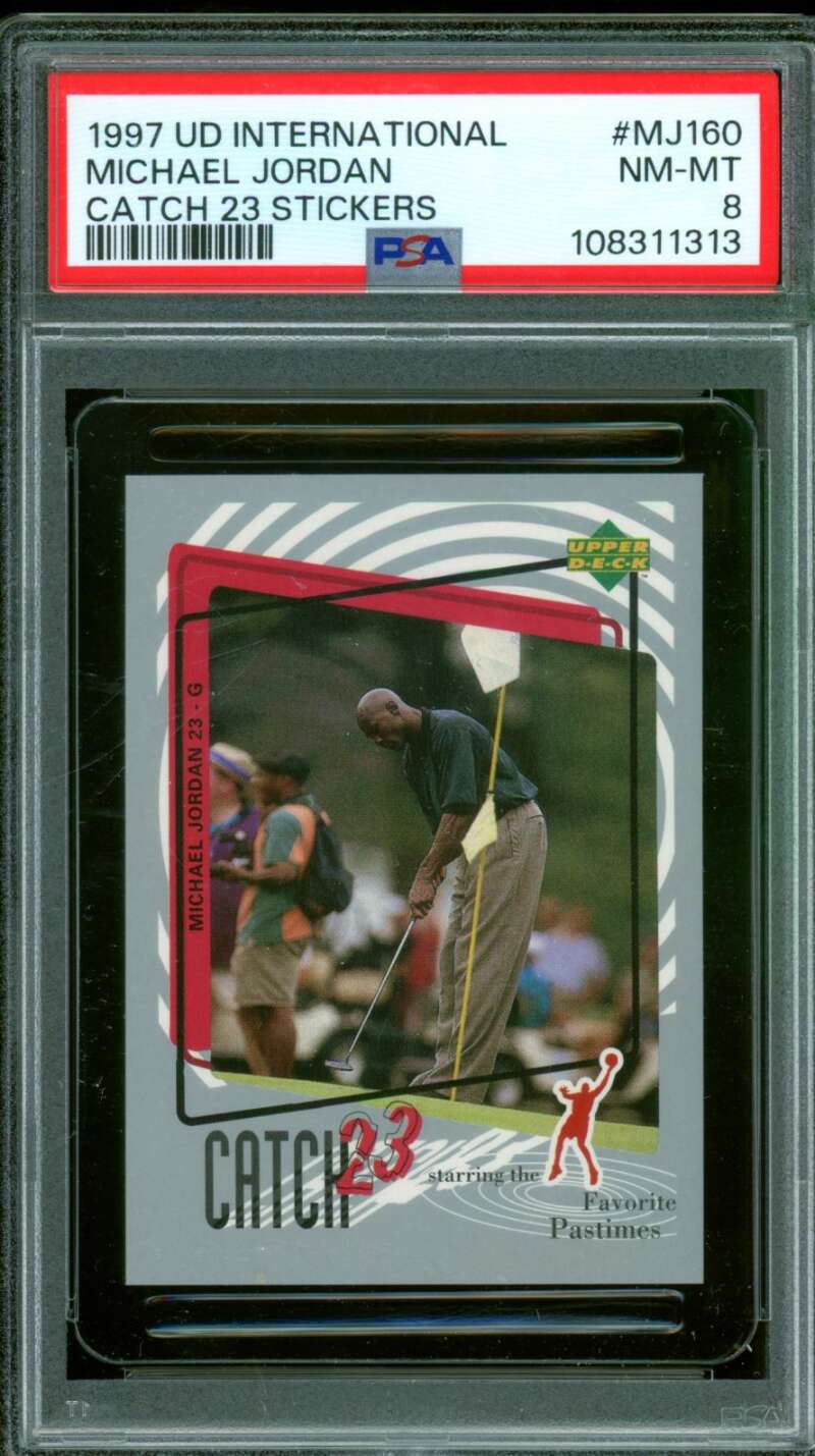 Michael Jordan Card 1997-98 UD International #MJ160 PSA 8 Image 1