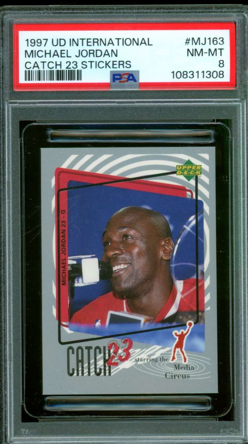 Michael Jordan Card 1997-98 UD International #MJ163 PSA 8 Image 1