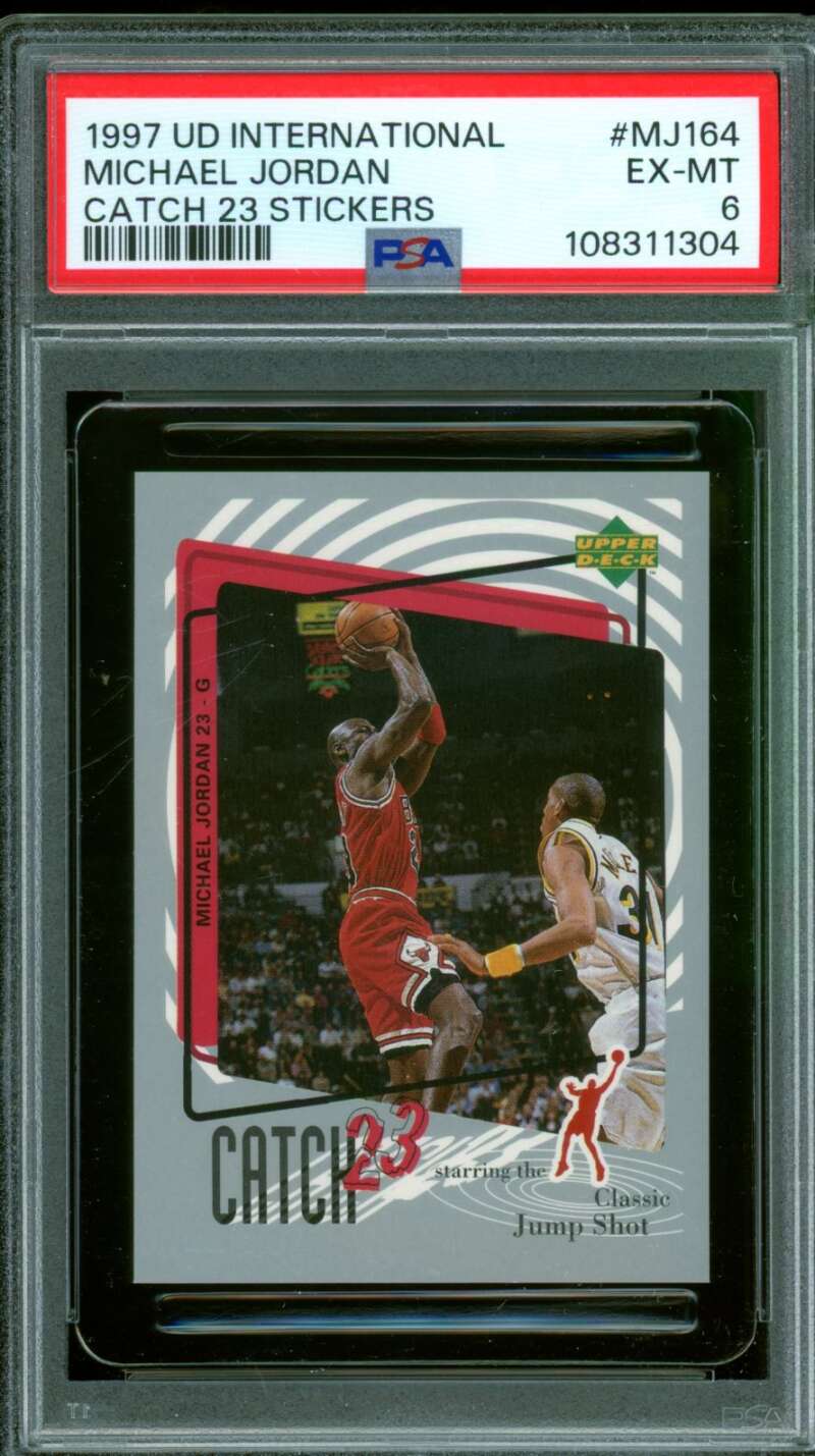 Michael Jordan Card 1997-98 UD International #MJ164 PSA 6 Image 1