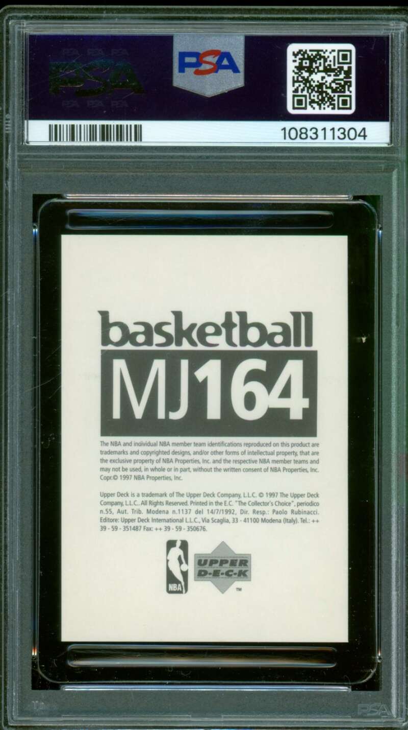 Michael Jordan Card 1997-98 UD International #MJ164 PSA 6 Image 2