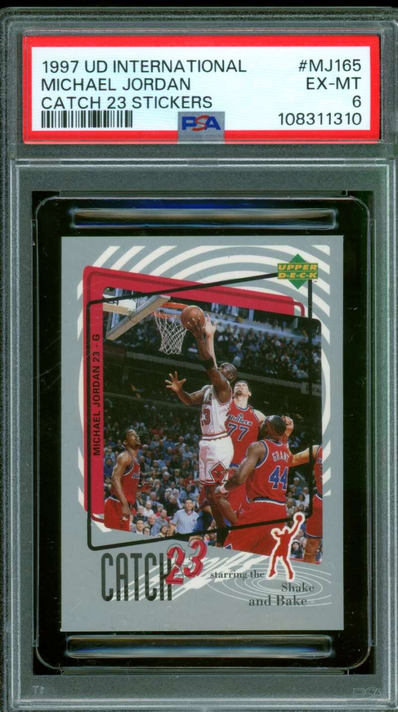 Michael Jordan Card 1997-98 UD International #MJ165 PSA 6 Image 1