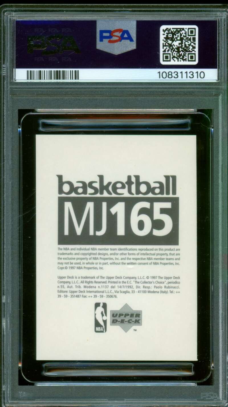 Michael Jordan Card 1997-98 UD International #MJ165 PSA 6 Image 2