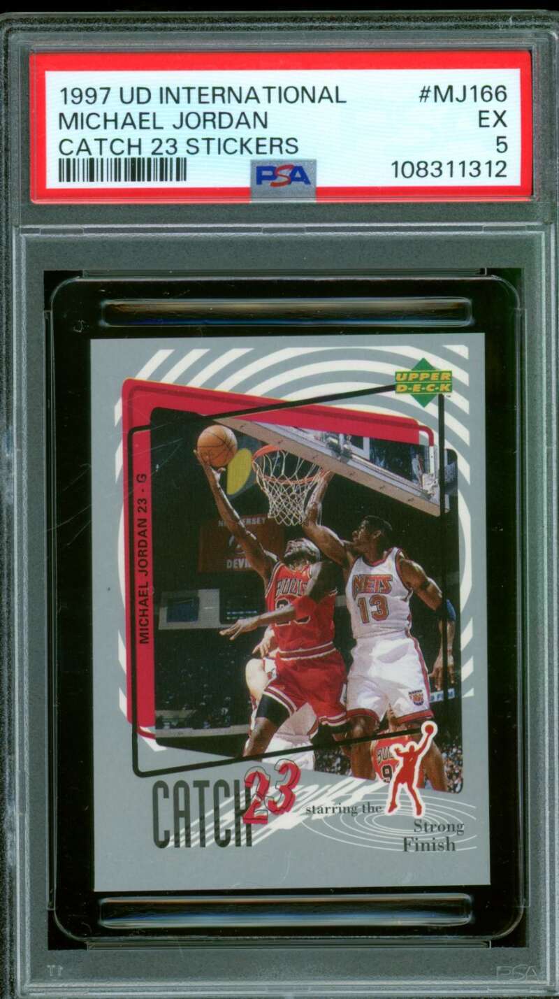 Michael Jordan Card 1997-98 UD International #MJ166 PSA 5 Image 1