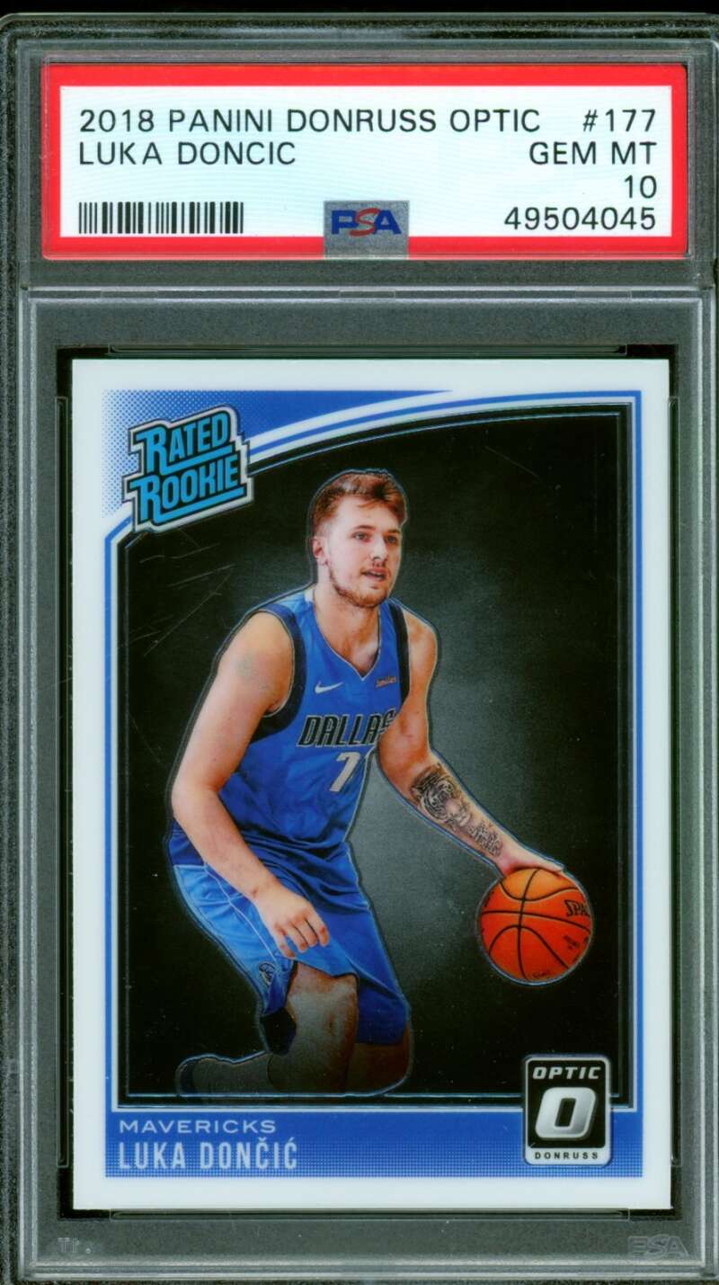 Luka Doncic Rookie Card 2018-19 Panini Donruss Optic #177 PSA 10 Image 1
