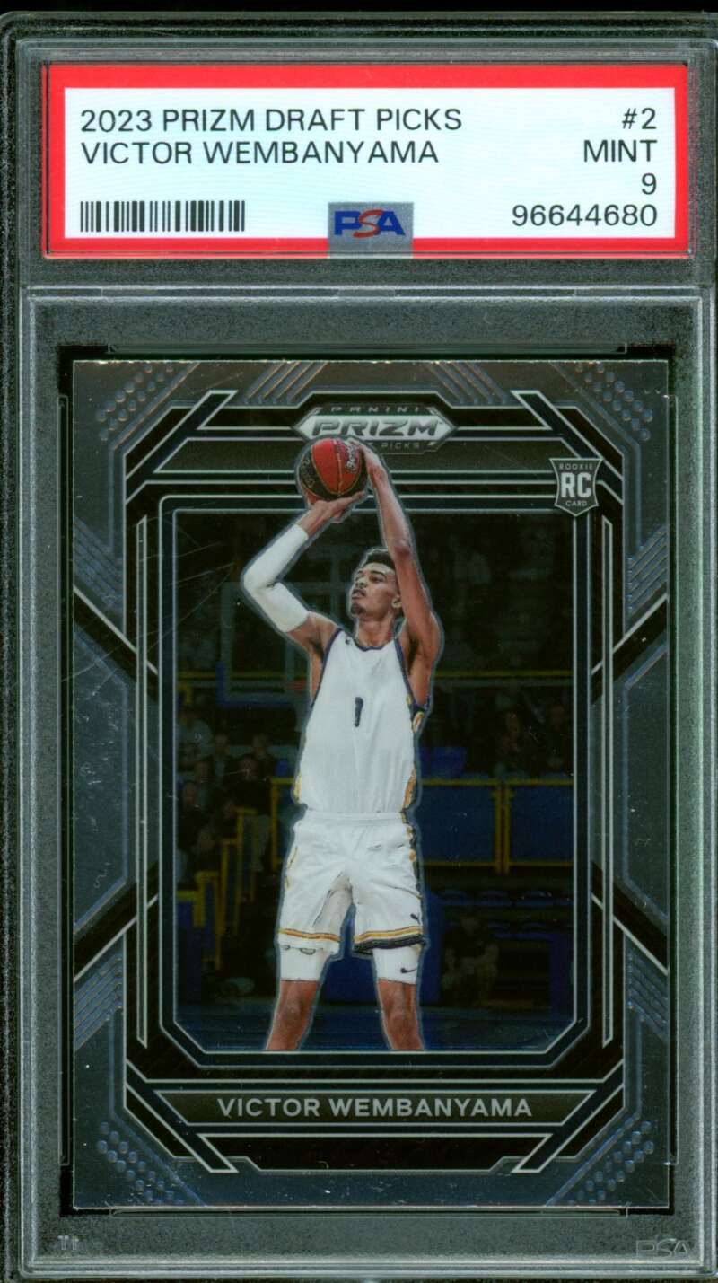 Victor Wembanyama Rookie Card 2023-24 Prizm Draft Picks #2 PSA 9 Image 1