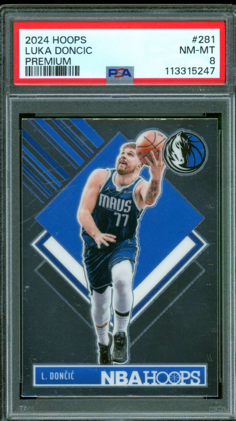 Luka Doncic Card 2024-25 Hoops Premium #281 PSA 8 Image 1