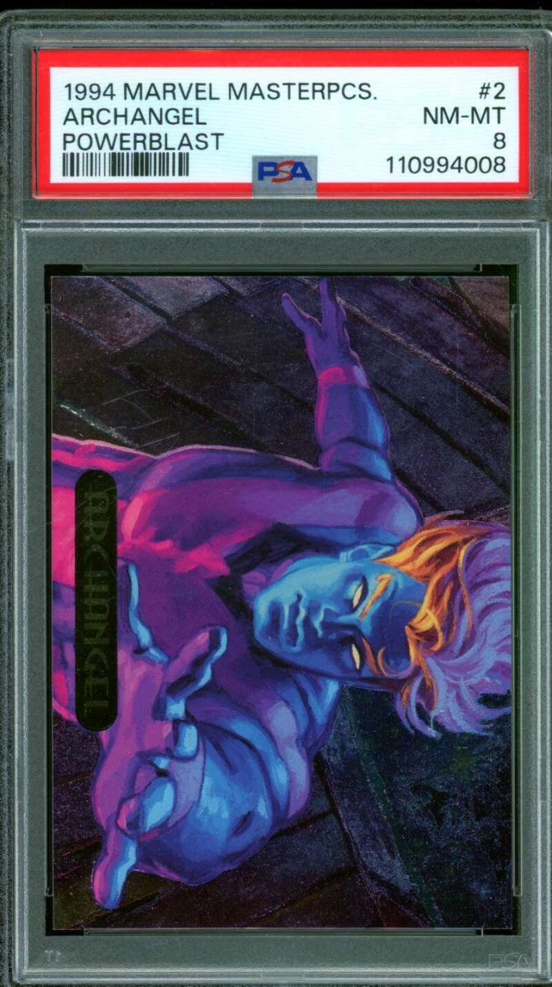 Archangel Card 1994 Marvel Masterpieces Powerblast #2 PSA 8 Image 1