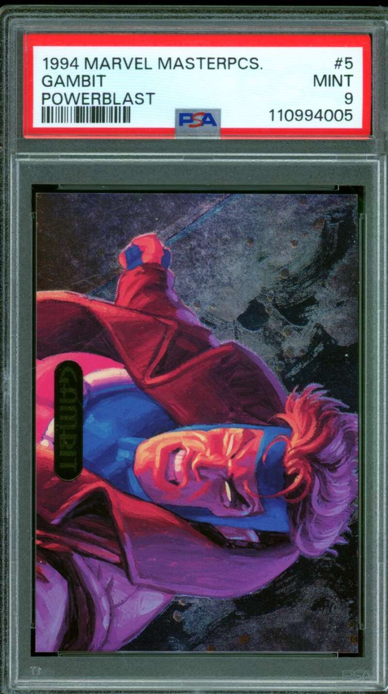 Gambit Card 1994 Marvel Masterpieces Powerblast #5 PSA 9 Image 1