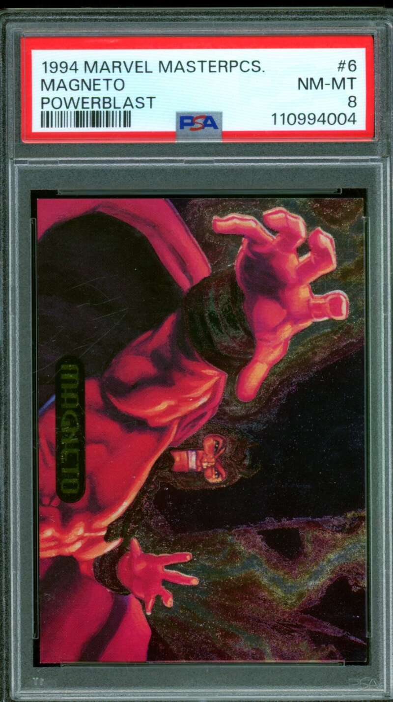 Magneto Card 1994 Marvel Masterpieces Powerblast #6 PSA 8 Image 1