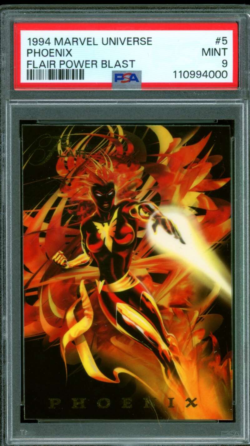 Phoenix Card 1994 Marvel Universe Flair Power Blast #5 PSA 9 Image 1