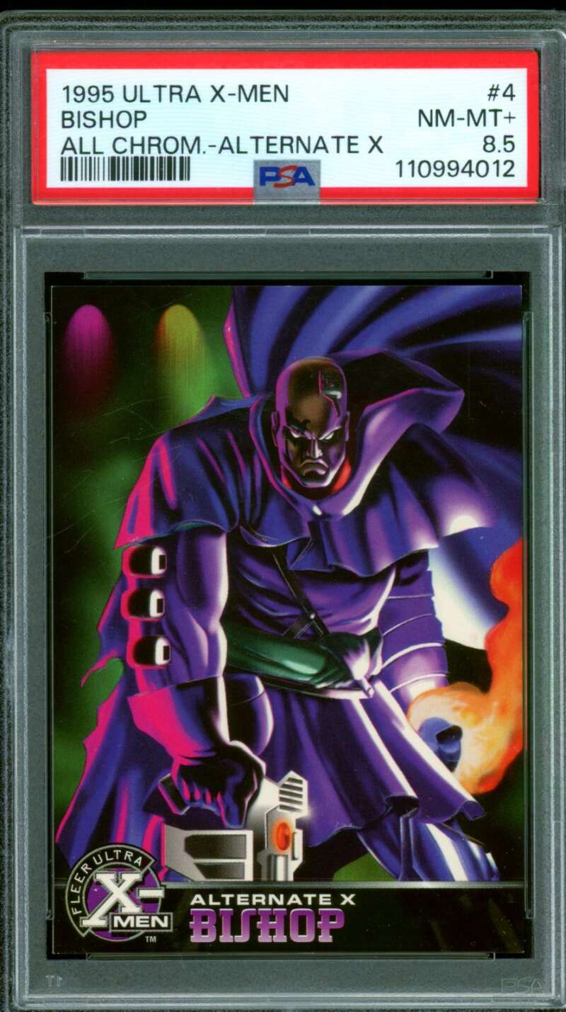Bishop Card 1995 Ultra X-Men All Chrome Alternate X #4 PSA 8.5 Image 1