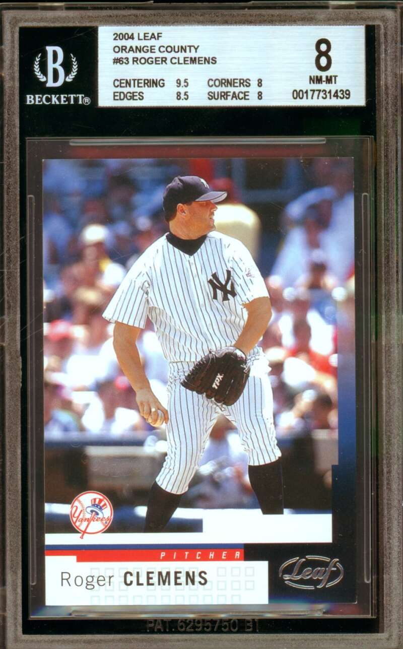 Roger Clemens Card 2004 Leaf Orange County (Serial #d 4/5) #63 BGS 9.5 Image 1